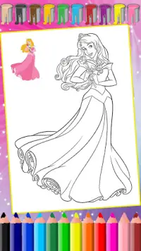 Princesse à colorier, pages à colorier princesse. Screen Shot 5