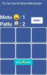 Tic-Tac-Toe for Motu Patlu Emoji  Screen Shot 1