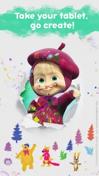 Masha and the Bear: Coloring Screen Shot 5