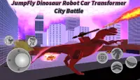 Fire Dinosaur Robot Car Transformer City Battle Screen Shot 3