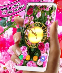 Spring Rose Live Wallpaper 🌹 Pastel Pink Themes Screen Shot 3