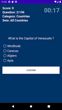 Quiz Time Capitals and Countries Screen Shot 2