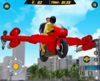 Flying Robot Bike Hero - Vegas Crime City Games Screen Shot 12