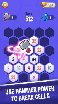 Hexa CellConnect 2048 Number Puzzle Screen Shot 3