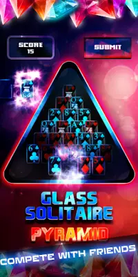 Glass Solitaire Pyramid - 3D Screen Shot 3