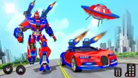 Flying Robot Car Games - Robot Shooting Games 2020 Screen Shot 0