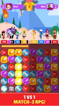 Puzzle Clash Heroes Screen Shot 2