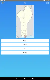 Bénin: les départements - Quiz de géographie Screen Shot 9