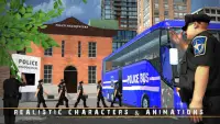 Polizei Bus Fahren Spiel 3D Screen Shot 1