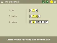 Trio Crossword - Word Puzzle Screen Shot 6