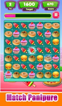Food Match 3 Cookie Rush 2019  Puzzle Free Games Screen Shot 4
