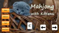 Mahjong Solitaire with cute Kittens -ad free Screen Shot 0