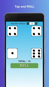 Dice Roller : 6-sided dice at your fingertips Screen Shot 1