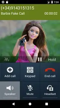 Barbie Fake Call Screen Shot 4