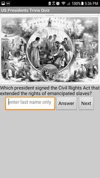 US Presidents Trivia Quiz Screen Shot 1