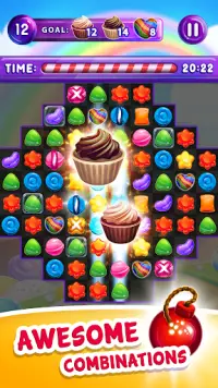Candy Bomb - 無料のマッチ 3 パズルゲーム Screen Shot 0