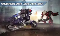 Angry Bull Attack Robot Transforming: Bull Games Screen Shot 1