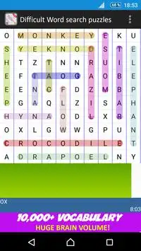Difficult Word Search Puzzles Screen Shot 3