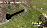 Off Road Army Bus Driving:Soldier Transport Duty Screen Shot 0