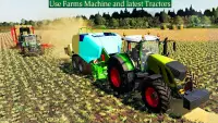 Modern Harvest Tractor Farming Drive 3D-Sim Games Screen Shot 1