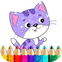 Juego de colorear para niños con purpurina 🎨
