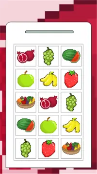 Pixel Art Fruit Coloring Games Screen Shot 0