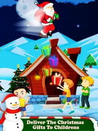 Christmas Game Flying Santa Screen Shot 2