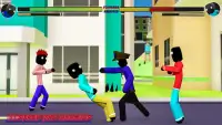 Stickman Rua Combate Cidade Blocky Gangster Screen Shot 2