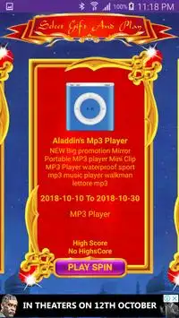 Aladdin Magic Wheel - Spin Gift Game Screen Shot 0
