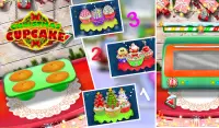 Nấu ăn cầu vồng & Unicorn Cupcakes Giáng sinh! DIY Screen Shot 14