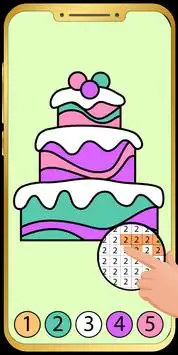 Pixel Art Dessert - Color by number Screen Shot 2