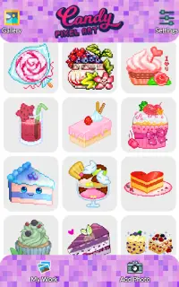 Candy Pixel Art - Candy Sandbox Coloring Screen Shot 6