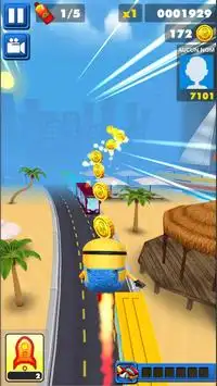 super banana minion:despicable rush 3D game Screen Shot 4