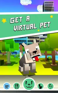 Моя Виртуальная Собака - уход за блочным животным! Screen Shot 0