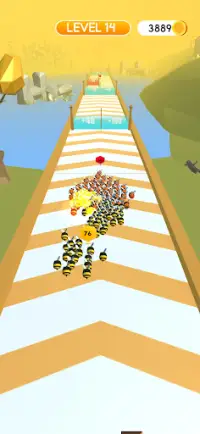 Bee Run 3D – Fun Running Swarm Race Games Screen Shot 5