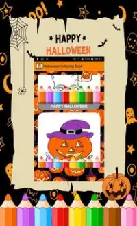 Halloween coloring pages : witches &  Pumpkins Screen Shot 1