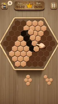 Wooden Hexagon Fit: Hexa Block Puzzle Screen Shot 3