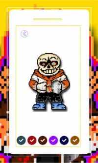 DustTrush Sans Pixel Art Color By Number Screen Shot 3