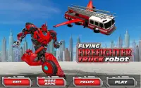 Firefighter Flying Robot Transform Fire Truck Sim Screen Shot 17