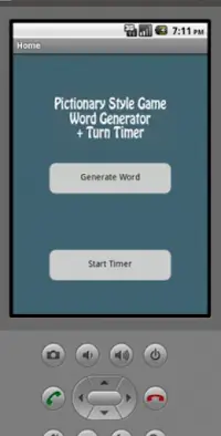 Pictionary Style Game Word Generator   Turn Timer Screen Shot 1