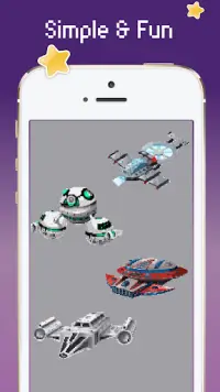 Spaceship color by number : Spacecraft coloring Screen Shot 4