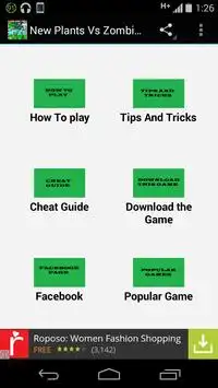 New Plants Vs Zombies Guide Screen Shot 2