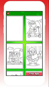 Santa Coloring Christmas Book Games - for kids Screen Shot 1