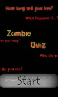 Zombie Questionário grátis Screen Shot 0