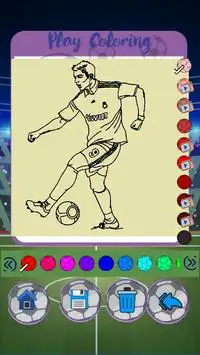 Fußball All Star-Spieler-Färbung Screen Shot 3