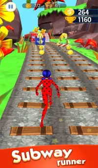 ladybug subway runner Screen Shot 0