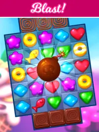 Sweet Candy Puzzle Mania - food cafe match 3 Screen Shot 1