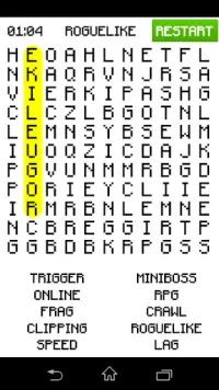 Video Game Word Search Screen Shot 2