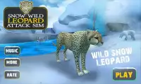 Снег Wild Leopard Attack Sim Screen Shot 0