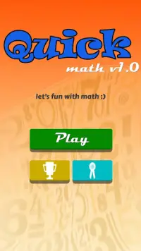 Quick Math Game Screen Shot 0
